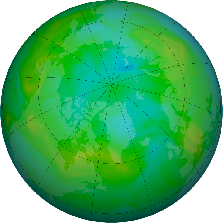 Arctic ozone map for 04 August 2006